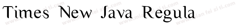 Times New Java Regula字体转换